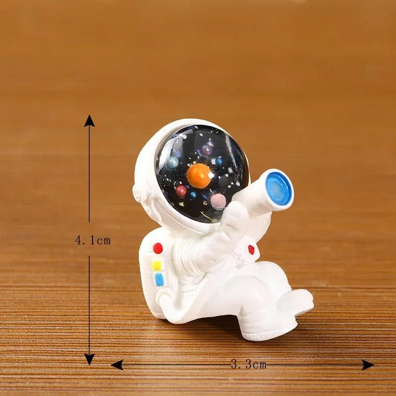 Figurki Miniaturowe Słodkie Kreskówkowe Astronauci Króliczki Mikro Krajobraz Ozdoby do Dekoracji Domu Królik Rzemiosło Pokój Biurko Dekoracja
