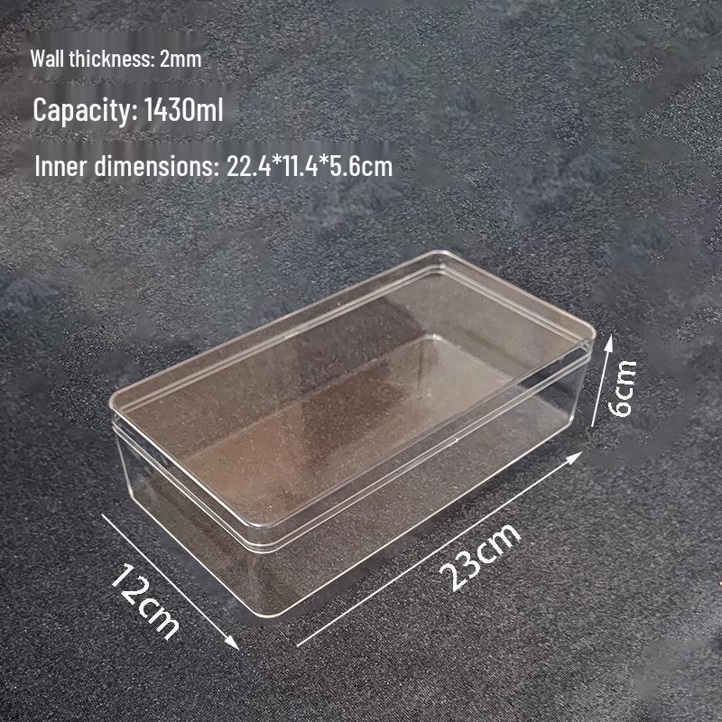 Thick Rectangular Clear Acrylic Gift Box - Food Grade Plastic for Weddings & Parties