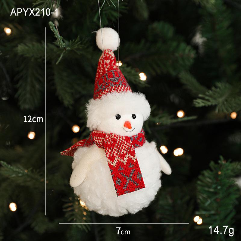 Pluche Sneeuwpop Kerstboomversieringen - Rode & Witte Decoraties voor Boom en Bureau