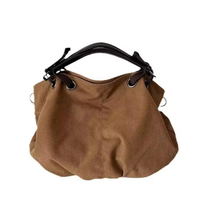 Japanese retro tooling bag tide brand canvas bag large capacity commuter shoulder messenger bag student portable tote bag