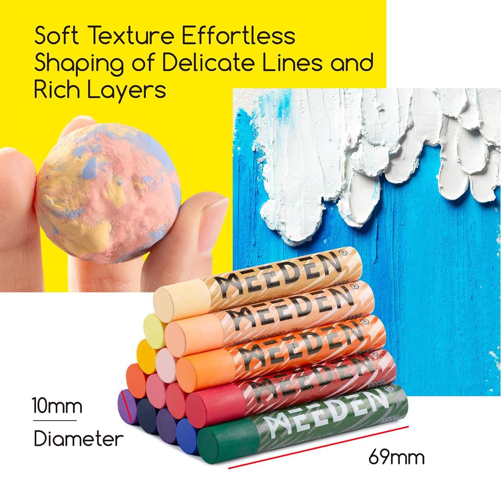 MEEDEN Soft Oil Pastel Set: 72 Vibrant Colors of Oil Pastels for Artists, Beginners, and Adults - Smooth Oil Pastel Crayons Art Supplement for Paintin