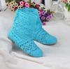 2025 Hollow Boots Shoes Breathable Knit Line Mesh Fashion High Help Summer Women's Boots High To Help Women's Shoes 11 Colors