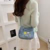 Bestickte Handytasche Jeans-Tasche Damen Umhängetasche