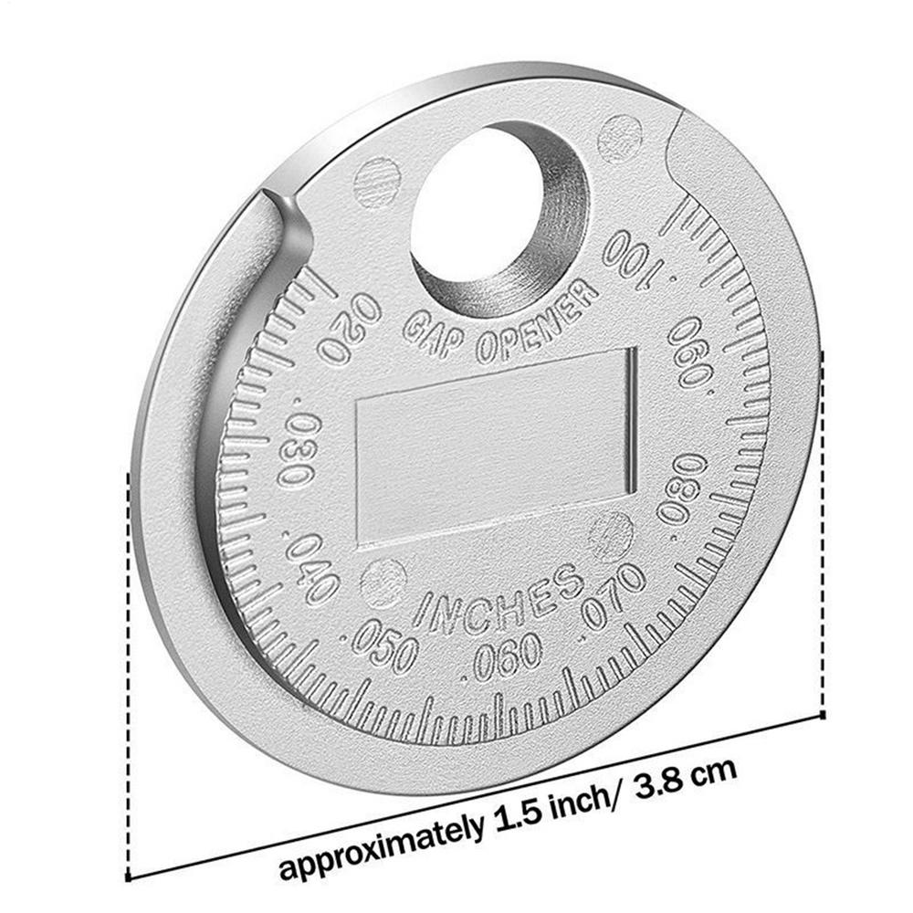 Spark Plug Gap Gauge Measuring Tool 0.6-2.4mm Coin-shaped Spark Automotive Repair Tools For Car Engine Lawn Mower tool серебряный
