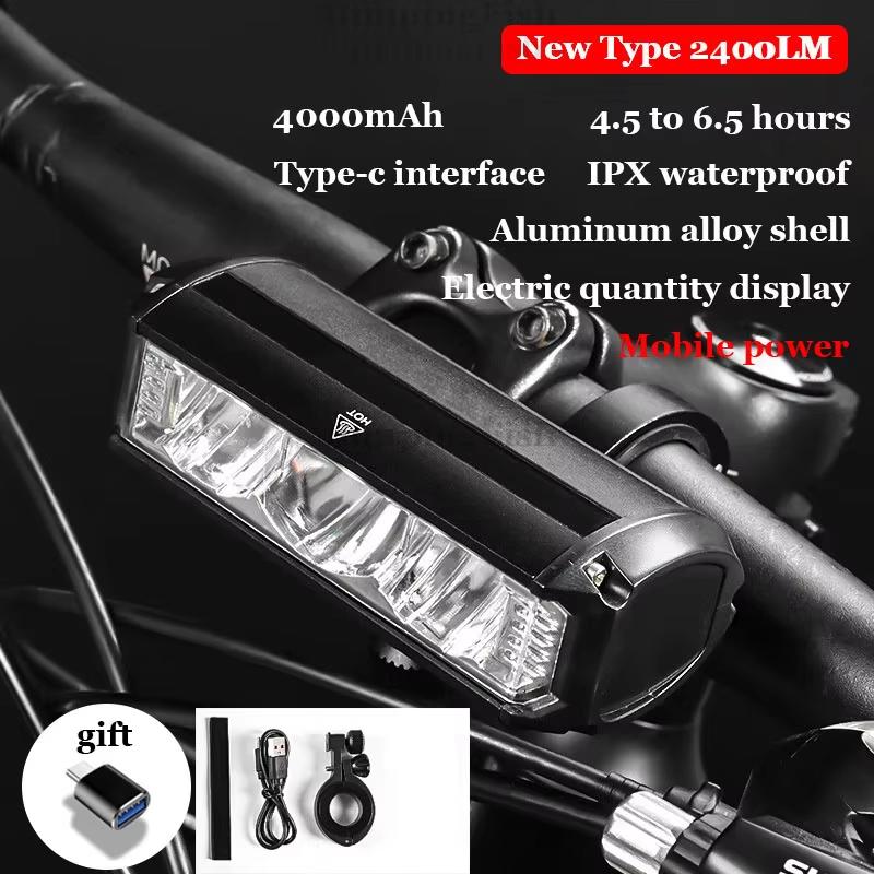 Bicycle Light Front 5200LM LED Light for Bicycle 8000mAh Mountain Cycle Headlight Lamp MTB Bike Light USB Flashlight Super Brigh 7