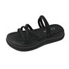 Thick Bottom Sandal Slippers Female Summer Cross Thin Strap Two Wear Ladies Beach Slippers Fashion Women Summer Shoes Breathable for Hot Weather