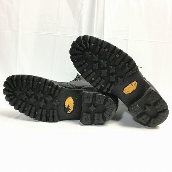 Vintage 70s-80s HATHORN Leather Lace-Up Boots Black Size 11D Whites Line Men's(USED)