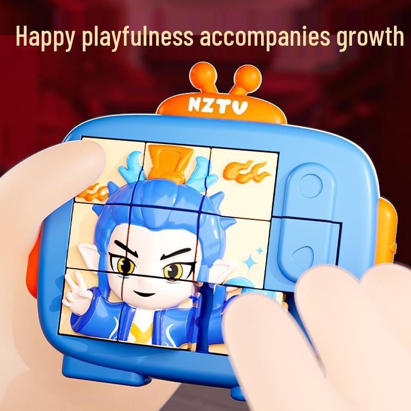 Nezha 3D Huarong Road Puzzle: Children's Educational Toy for Logic and Spatial Thinking - Officially Licensed