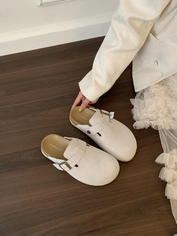 Fashion Female Shoes Loafers House Slippers Platform Cover Toe Slides 2025 Soft Female Shoes Loafers Cover Toe Ladies' Slippers Platform