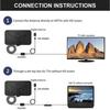 Antenă TV Digitală DTV Box HD cu Câștig Ridicat 4K, Mufă UE, Amplificator, Antenă Activă de Interior, Design Plat HD cu Amplificator de Semnal