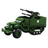 Série de Tanks Militaires de la Seconde Guerre Mondiale M16 Semi-Chenillé Véhicule Blindé Camion Militaire Blocs de Construction Enfants Garçons Anniversaire Noël Jouet Cadeaux
