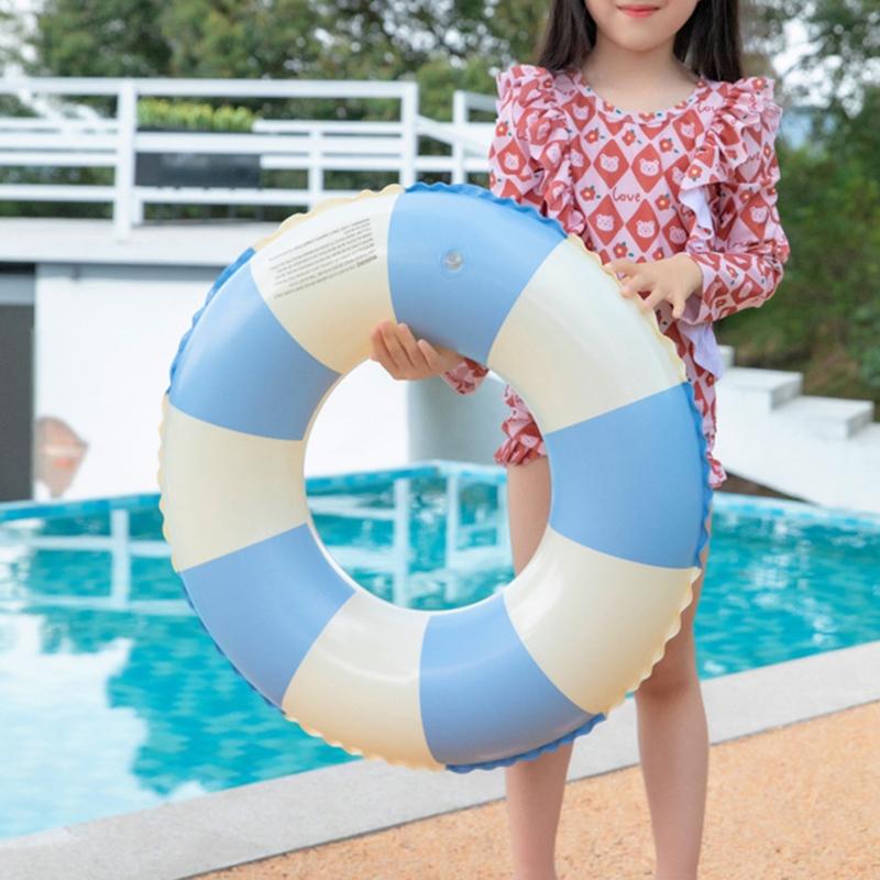 75/85cm Retro Float Easy Inflatable Swimming Pool Ring with Handle for Child 4+