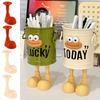 DIY Desktop Pen Holders Container Cute Stationery Organizer Cosmetic Brush Storage Box Makeup Tool Rack Office Pen Stand Utensil