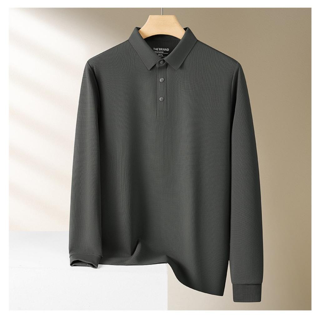 STORN Men's Waffle Long Sleeved POLO Shirt Spring Autumn Casual Top