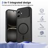 KEYSION Custodia Magnetica per Telefono per Infinix Smart 20 Silicone Morbido+PC Opaca Traslucida Nera Cover Posteriore Antiurto per Smart 20