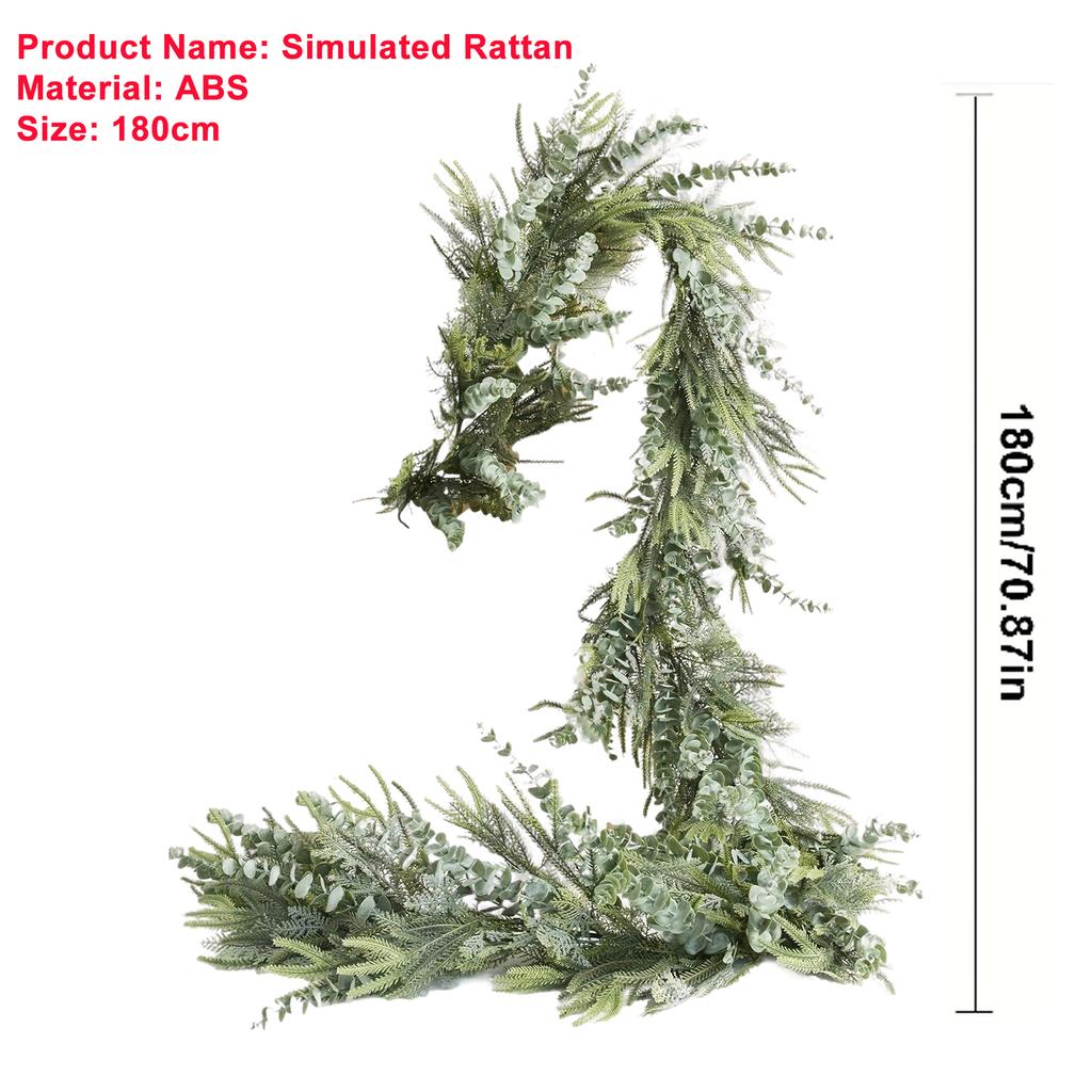 1,5 m/1,8 m/2,7 m Weihnachtsgirlande Künstliche Grünzeuggirlande Winterliche Kieferngirlande für Tisch Kaminsims Wand Innen- und Außendekoration