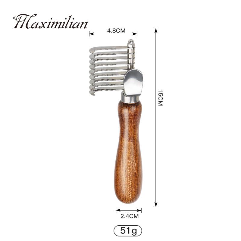 Solid Wood Antique Pet Comb for Cat and Dog Grooming