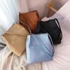 PU Leather Shoulder Bucket Bags Large Capacity Korean Style Tote Bag  Women Girls