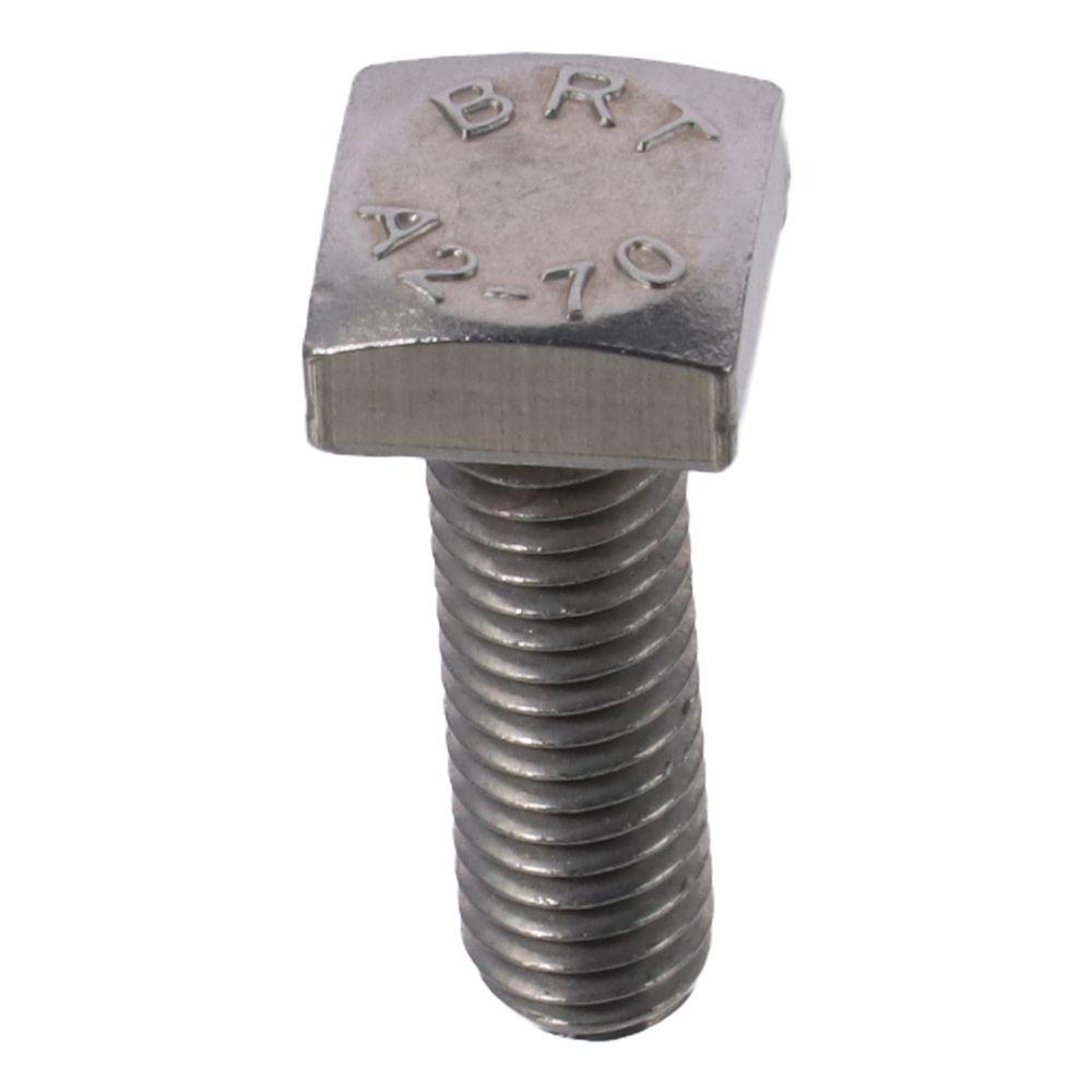 2 Stück M6*20MM Vierkantkopfschraube Silber Vollgewinde Langlebig Vierkantmaschinenschrauben