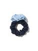 Kijun Satin Corsage Scrunchie Sky Blue Navy