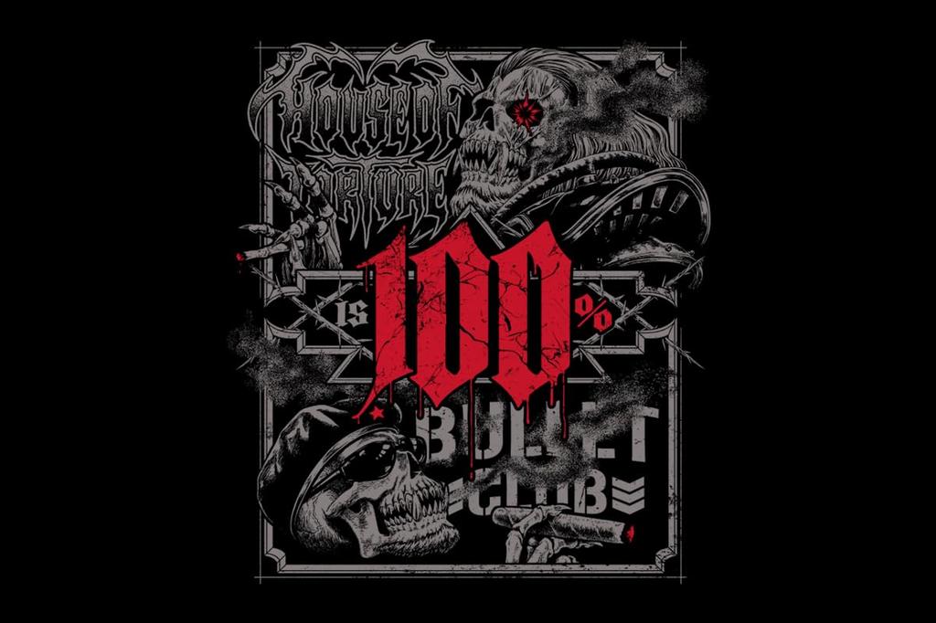 New Japan Pro-Wrestling T-Shirt EVIL & Dick Togo HOUSE OF TORTURE IS 100% BULLET CLUB 2023 M 5228100966