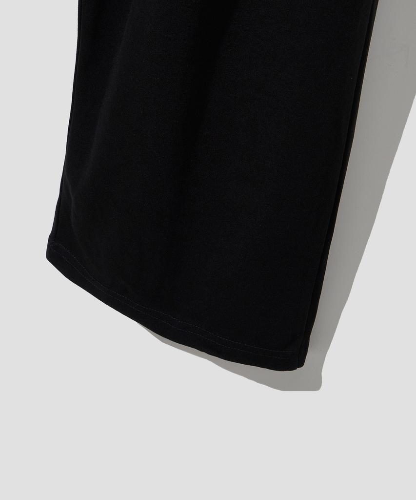 AGOD Single-Pleat Wide Sweatpants [Black]