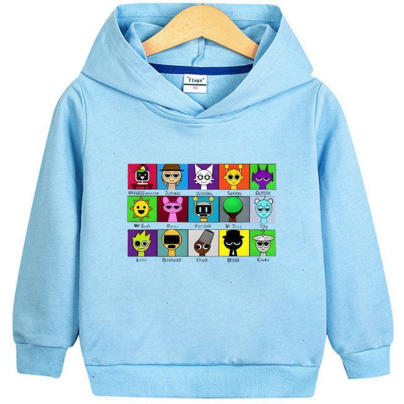 Cartoon Ritmebox Karakter Hoodie voor Kinderen - Lente/Herfst Collectie
