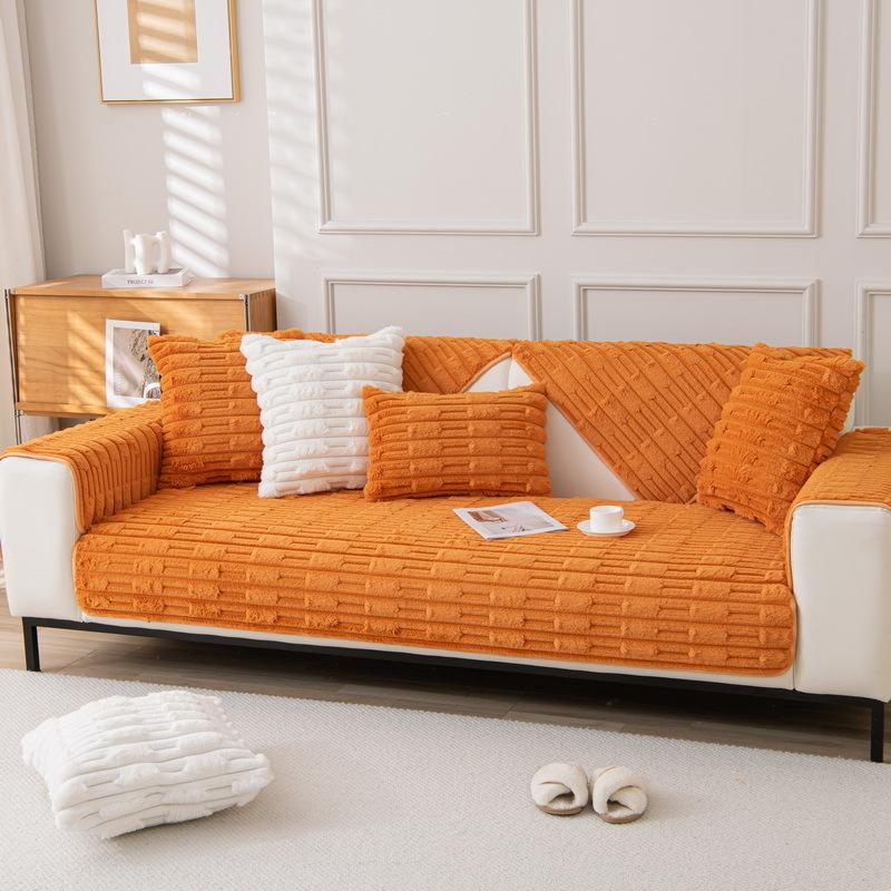 New Autumn and Winter Sofa Cushions, Plush Sofa Cushions, Thickened Warm Sofa Towels, Winter Simple Warm Sofa Cushions