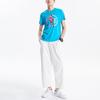 Li-Ning Wade Series Printed Round Neck Short Sleeve T-Shirt Men Tops Blue AHSQ475-4