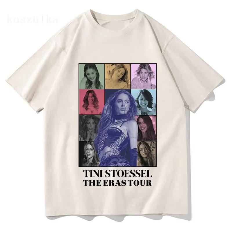 Tini Stoessel Tini De Papel Tshirt Fans Shirt Merch Letter Shirt Pure Cotton Breathable And Comfortable Aesthetic T-Shirt