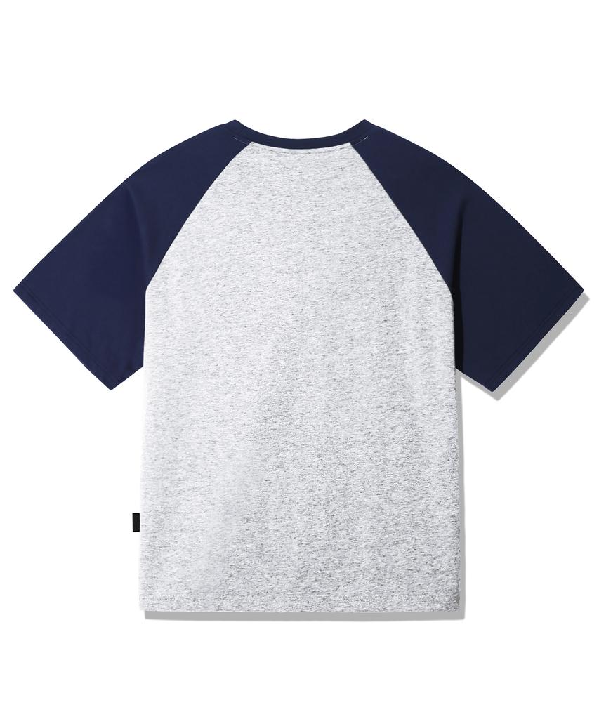 TRILLION Skateboard Pigment Graphic Raglan Short Sleeve_Navy