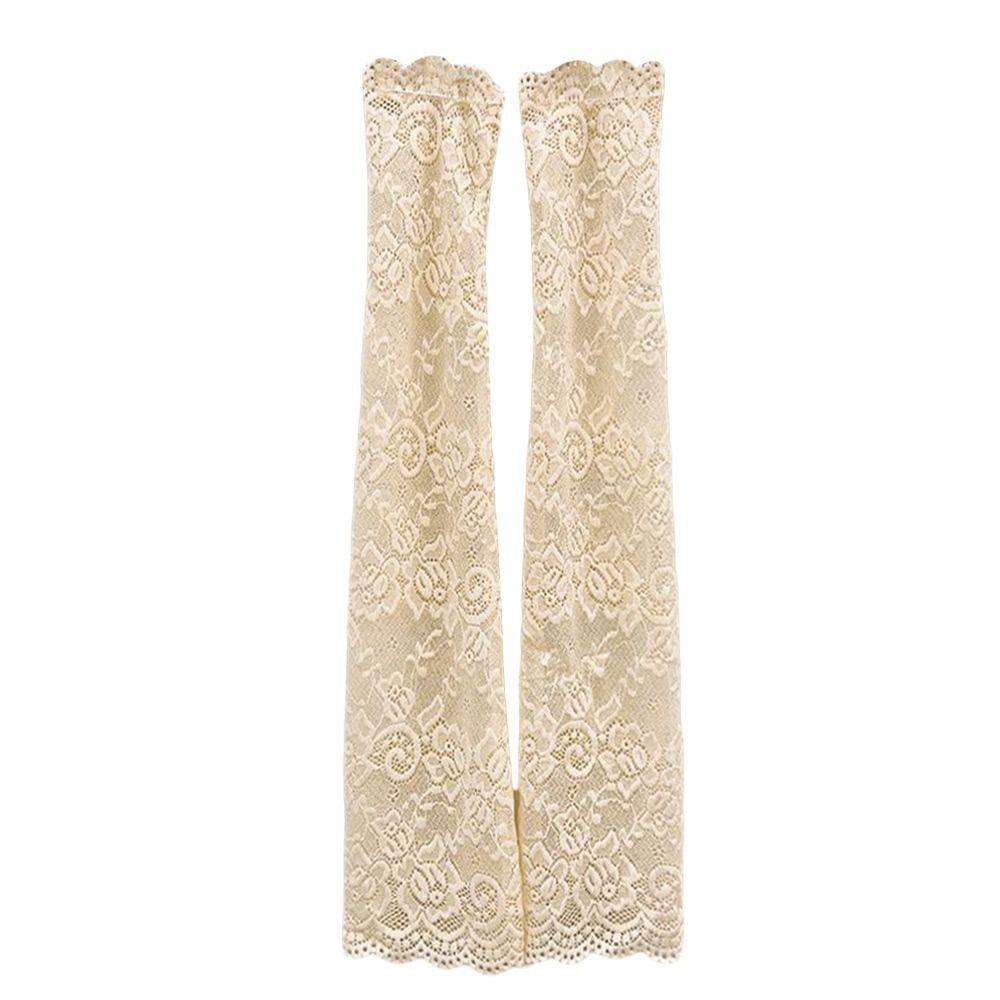 1Pair Lace Summer Arm Sleeves Anti-Sun Protection Arm Cover for Driving Running Basketball Football Golf
