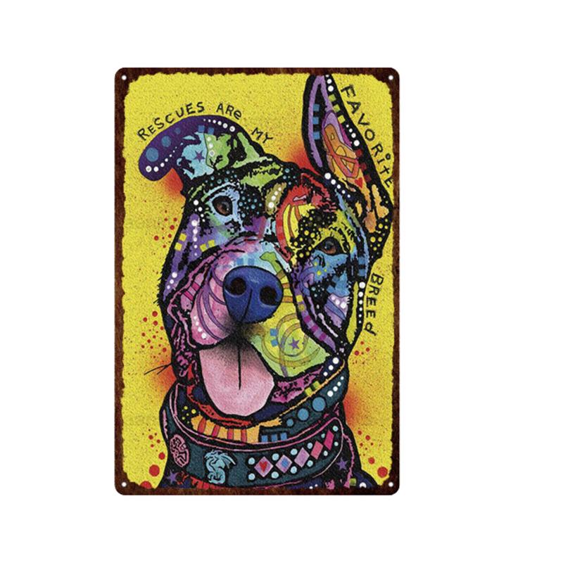 Christmas Santa Claus Pet Dog & Cat Tin Sign Wall Art Painting Vintage Decor Poster Metal Signs Bar Cafe Pet Store Home Decor