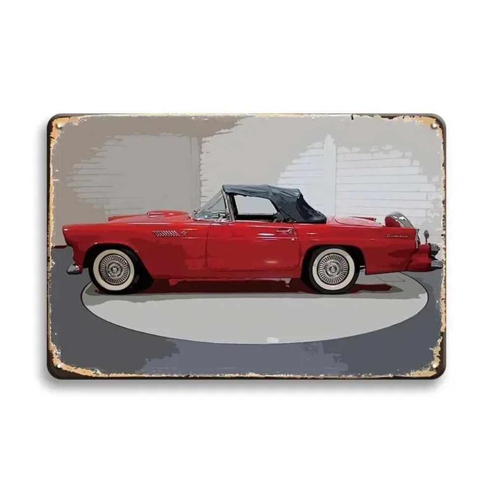 Cartello Murale in Metallo Bar Garage, Placca Decorazione Interni Auto 20x30cm