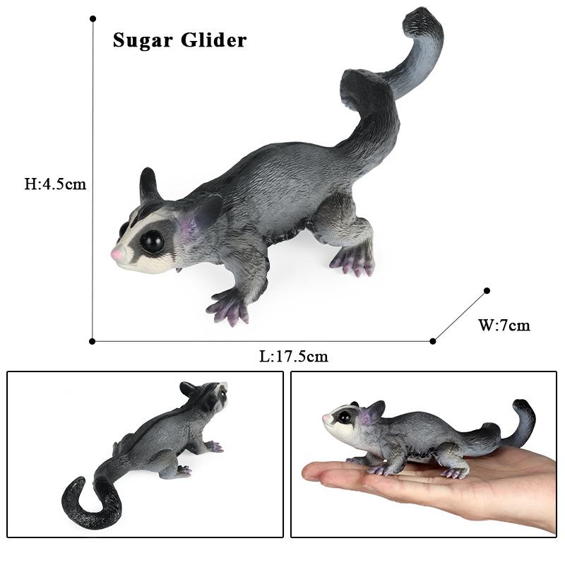 Oenux Simulation Wild Muroid Animal Squirre Mouse Sugar Glider lMarmot Rat Chinchilla Model Action Figures Lovely PVC Kids Toy