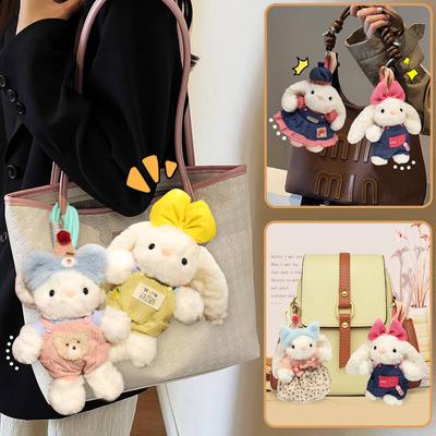 New Cute Clothes, Hanging Ears, Rabbit Plush Pendant, Doll, Long Ears, Rabbit Bag, Keychain, Ornament, Doll Ornament