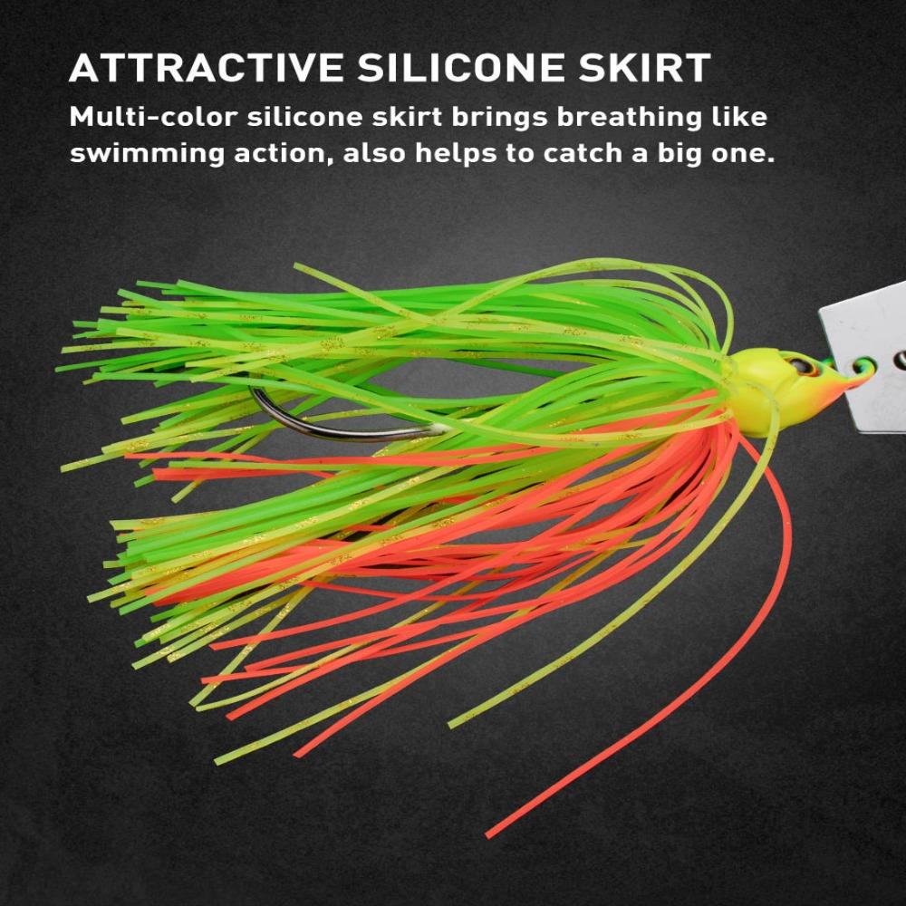 Soft Chatter Bait Spinner Bait Wobbler Weedless Fishing Lure  For Bass Pike Walleye Fish