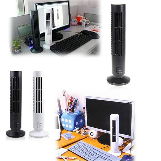 Portable USB Bladeless Air Conditioner Cooling No Leaf Cool Desk Electric Fan