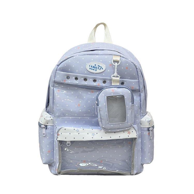 Sweet and Cute Polka Dot Star Ita Bag Lightweight Large Capacity Women's Backpack Fashionable Casual Backpack for Going Out