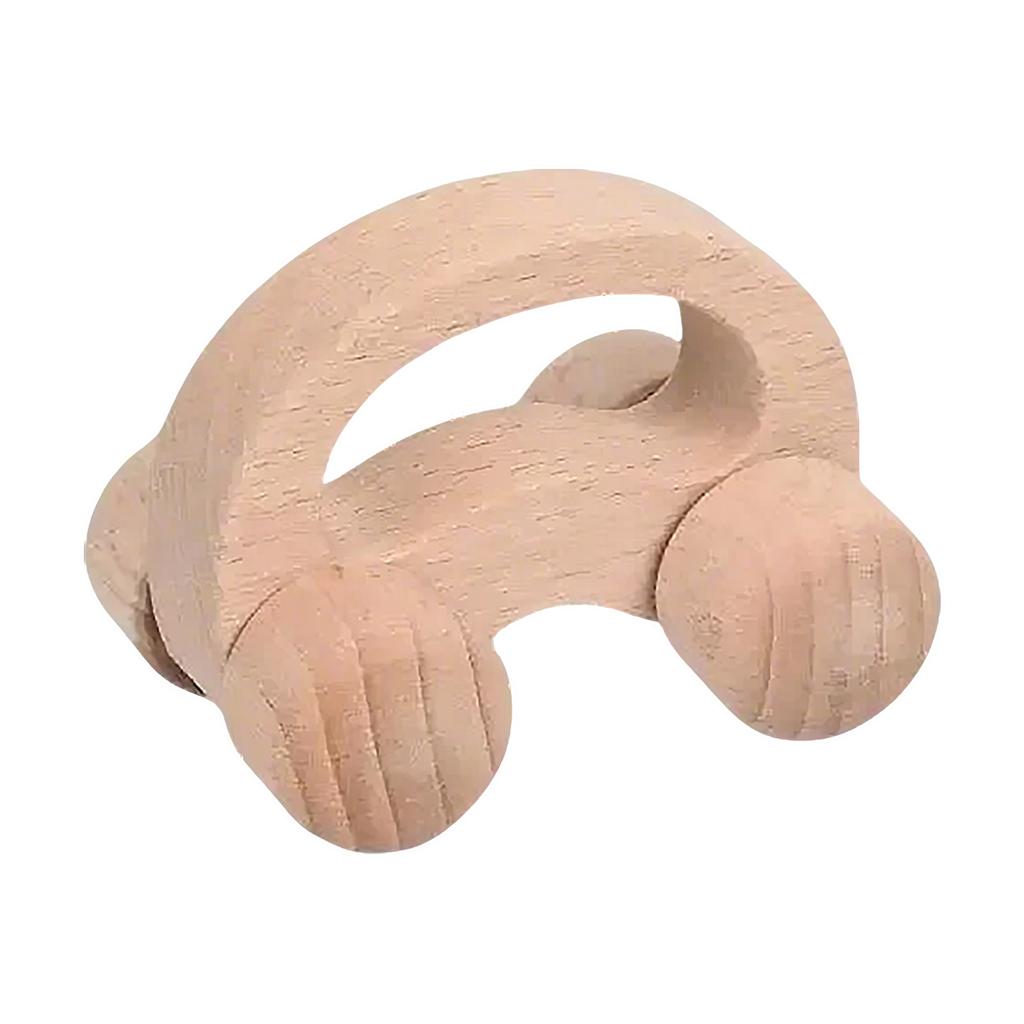 Wood Animal Car Toy Easy Grip for Baby Inertia Push Car Toy for Toddler Fine Motor Skill Exercise Fun Learning Toy