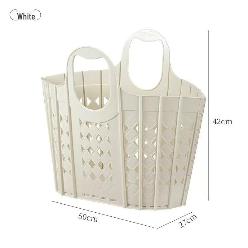 Foldable Wall-Mounted Laundry Basket for Bathroom Storage