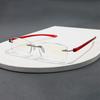 Retro Reading Glasses For Men Women Rimless Design Women'S Presbyopic Glasses Blue Light Blocking Metal Legs