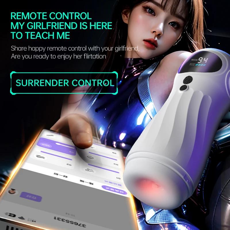 Automatic Sucker Male Masturbator Penis with 9 Vibrator and 4 Sucking Modes Vagina Pocket Pussy Blowiob Sex Toys for Men