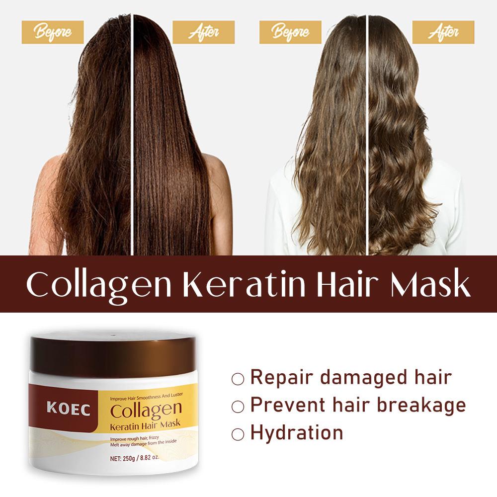 KOEC Collagen Hair Mask Conditioner Nourish Dry Damaged Hair Deep Repair Moisturizing