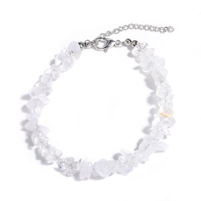Natural Stone Bead Woven Bracelet, Men's And Women's Hand Accessories Retro Adjustable Weaving