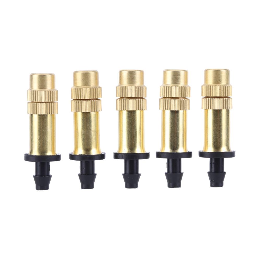 5-15pcs Atomization Nozzle Adjustable Fogging Cooling Nozzles Copper Atomization Sprinkler Connecting 4/7 Irrigation Tools