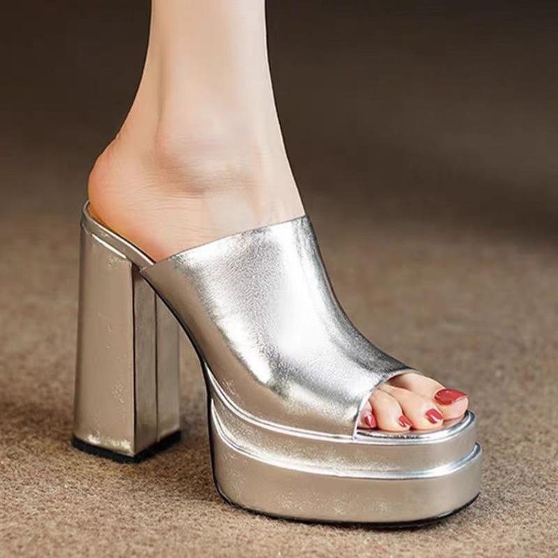 Fashion Elegant Temperament Super High Heel Women Sandals 2025Summer New Casual Leather Roma Sandals Gladiator Sandal Platform Sandalias