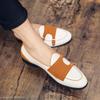 Canvas Lederschuhe Herren Casual Luxury Brand Handgefertigte Halbschuhe Herren Slipper Flats Fahrschuhe Abendschuhe Weiß Grün Mokassins N0 -28