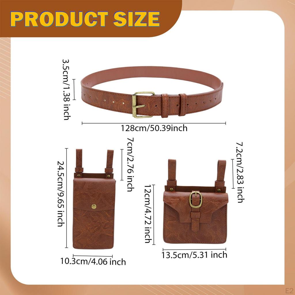 Medieval Knight Belt Pouch,Waistband Costume Accessories for Adults Masquerades
