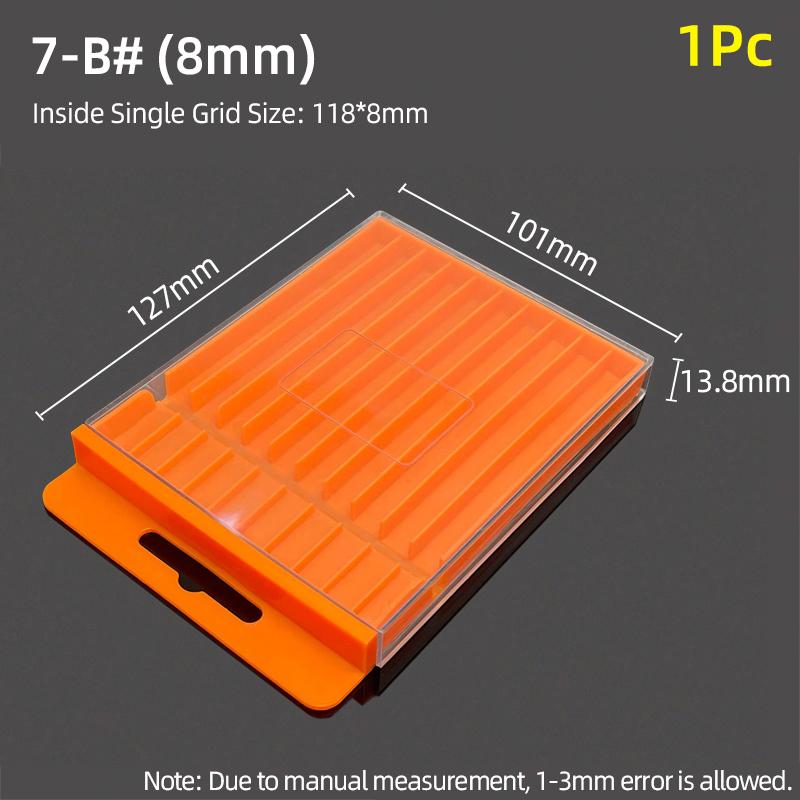 Drill Storage Box Plastic Drawing Box Special Tool Box For Twist Drill Tap Accessories Parts Storage Box